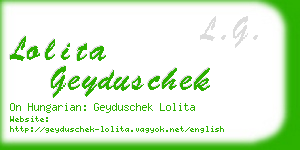 lolita geyduschek business card